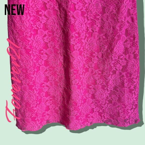 New NWT Forever 21 Pink Lace Mini Dress - Small - Picture 2 of 5